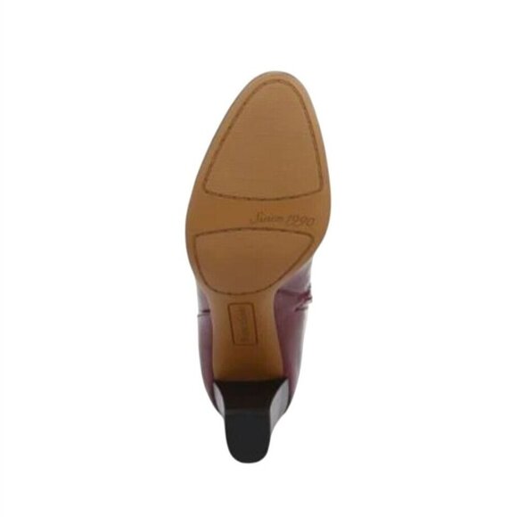 FRANCO SARTO / L-Palermo / Burgundy / Leather / Tall Boots With Block / Heel / S - Picture 5 of 10